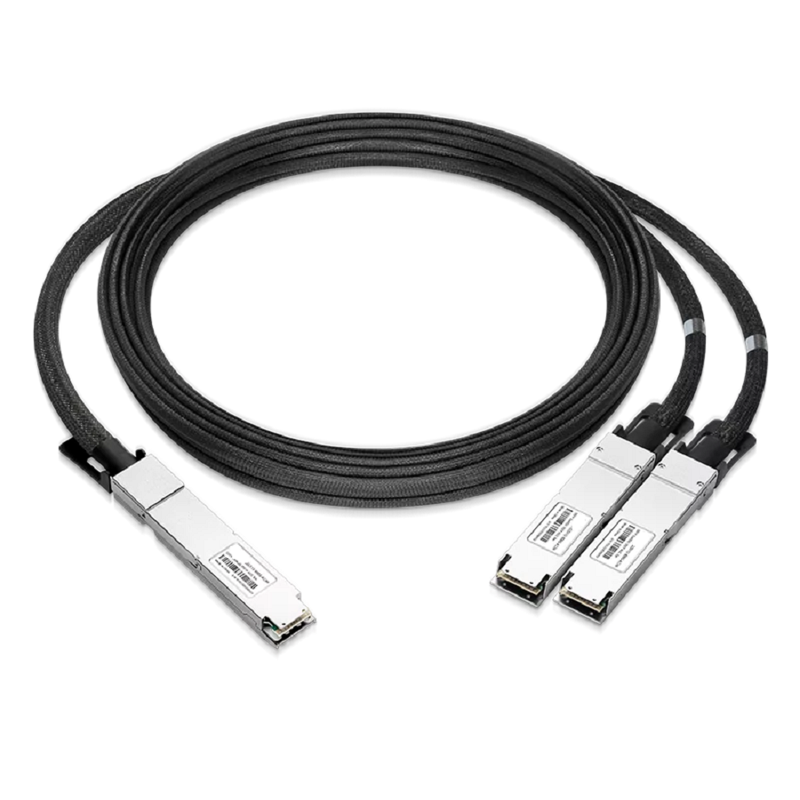 NVIDIA/Mellanox Compatible ACC 1m (3ft) Twin-port 2x400Gb/s OSFP Finned Top to 2x400Gb/s OSFP Flat Top InfiniBand NDR Active Copper Splitter Cable SFPS