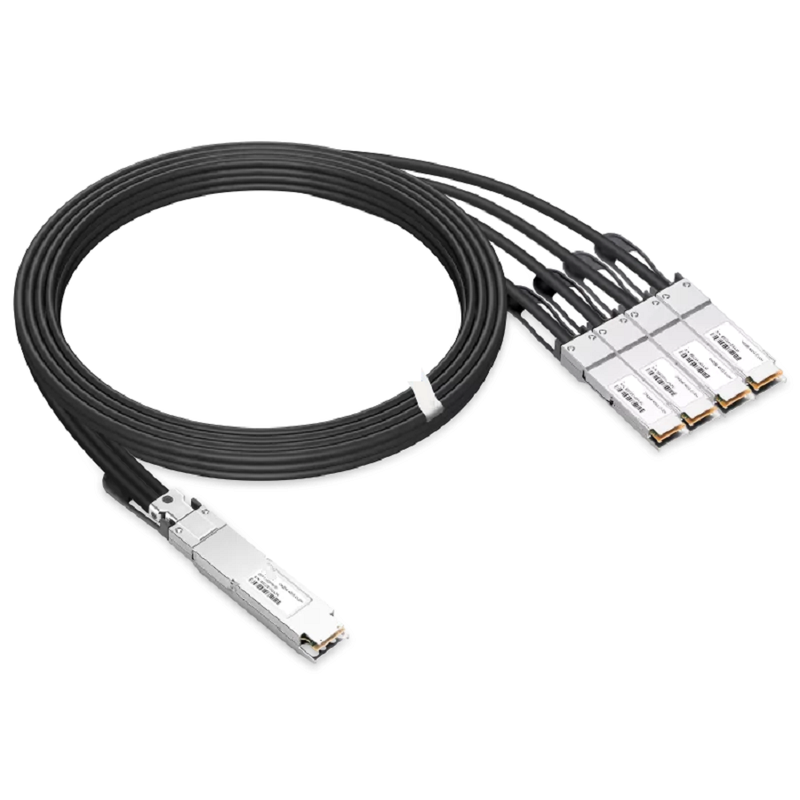 Cisco Compatible DAC 1m (3ft) Twin-port 800Gb/s OSFP Finned Top to 4x200Gb/s OSFP Flat Top Passive Copper Splitter Cable SFPS