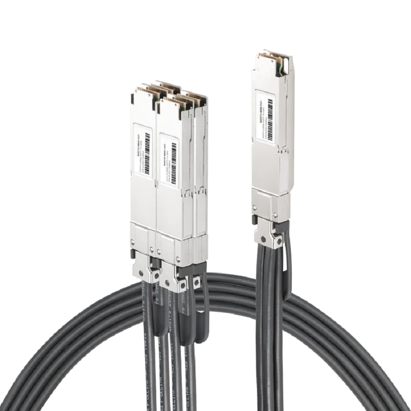 NVIDIA/Mellanox MCP7Y50-N003 Compatible DAC 3m (10ft) Twin-port 800Gb/s OSFP Finned Top to 4x200Gb/s OSFP Flat Top Passive Copper Splitter Cable SFPS