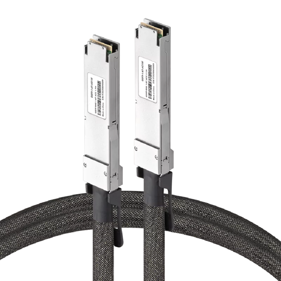 Juniper Compatible ACC 1.1m (3ft) Twin-port 2x800Gb/s OSFP224 RHS/Flat Top to Twin-port 2x800Gb/s OSFP224 RHS/Flat Top Active Copper Cable for Liquid-Cooled QFX5250 Series Switch SFPS
