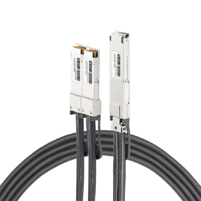 NVIDIA/Mellanox Compatible 3m (10ft) 400Gb/s OSFP Flat Top to 2x200Gb/s QSFP56 InfiniBand HDR Passive Copper Splitter Cable SFPS
