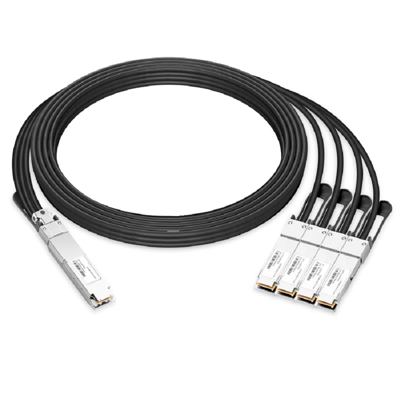 Arista Compatible DAC 1m (3ft) Twin-port 2x400Gb/s OSFP Finned Top to 4x200Gb/s QSFP112 Flat Top Passive Copper Splitter Cable SFPS