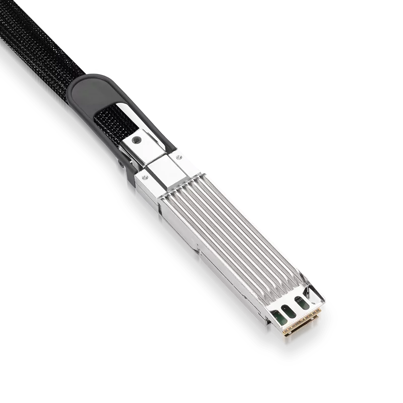 Arista Compatible DAC 1m (3ft) Twin-port 2x400Gb/s OSFP Finned Top to 4x200Gb/s QSFP112 Flat Top Passive Copper Splitter Cable SFPS