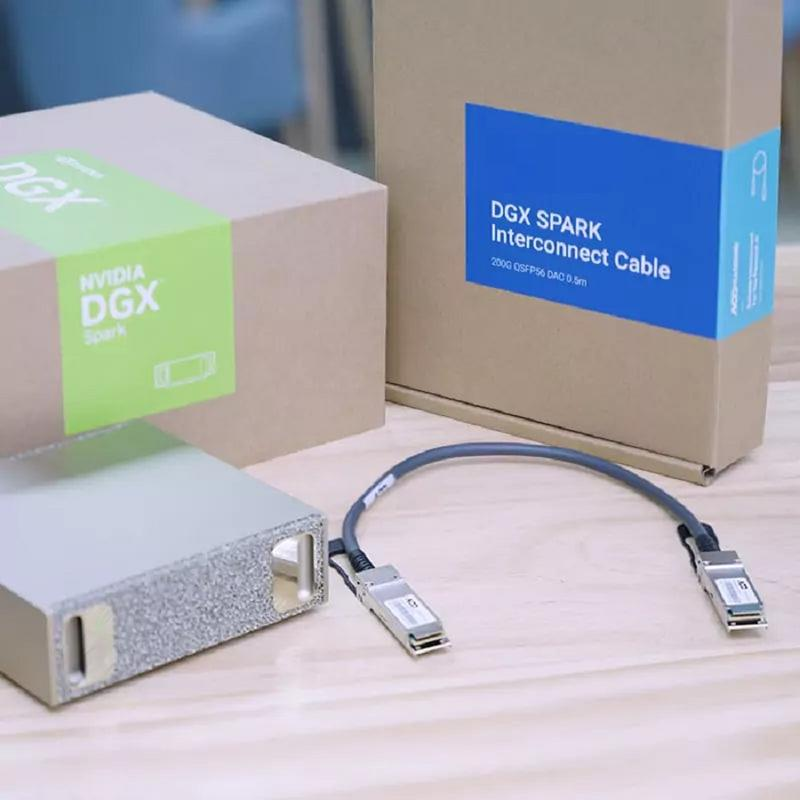NVIDIA/Mellanox MCP1650-V00AE30 Compatible 0.5m (1.6ft) 200G QSFP56 Passive Direct Attach Copper Twinax Cable 30AWG for DGX Spark Dual-System Interconnect SFPS