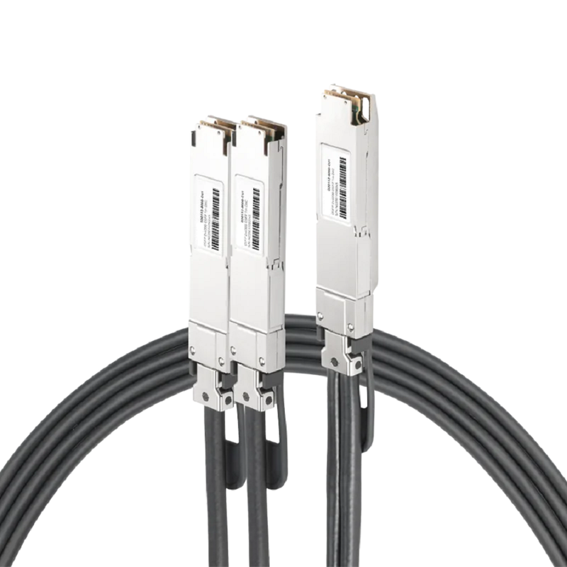 Cisco Compatible DAC 1m (3ft) Twin-port 800Gb/s OSFP Finned Top to 2x400Gb/s OSFP Flat Top Passive Copper Splitter Cable SFPS