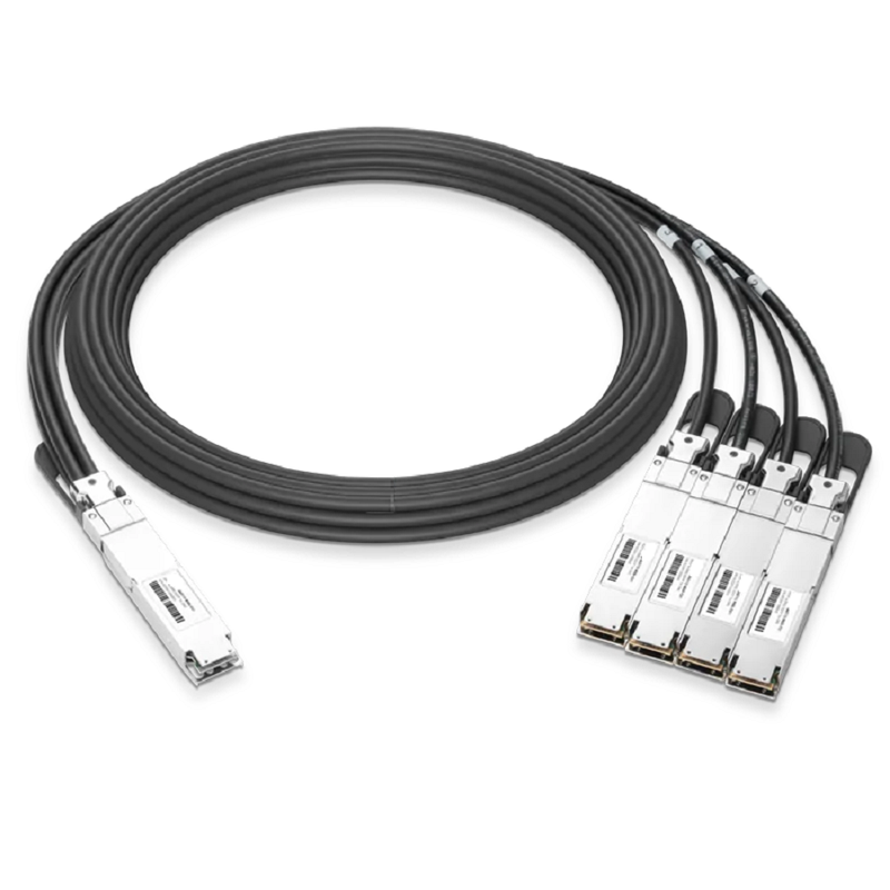 Arista Compatible DAC 1m (3ft) Twin-port 800Gb/s OSFP Finned Top to 4x200Gb/s OSFP Flat Top Passive Copper Splitter Cable SFPS