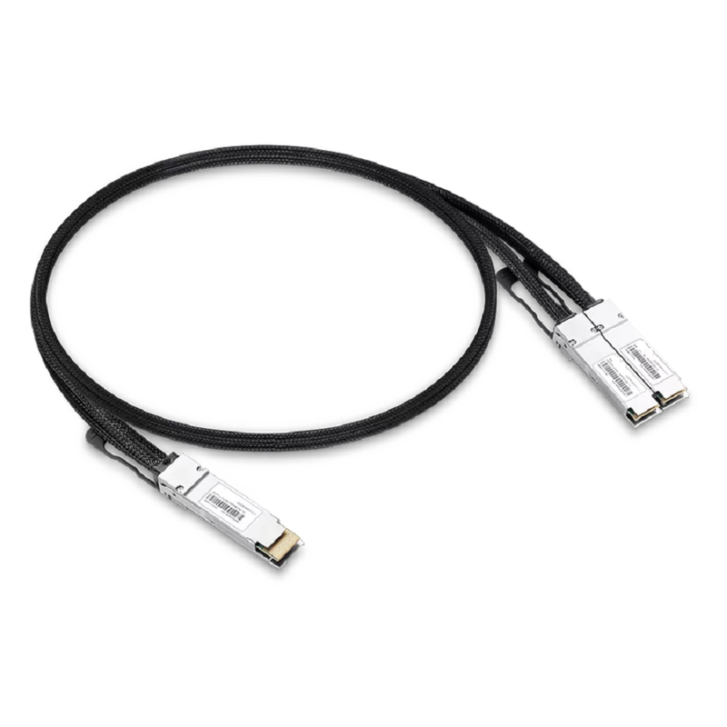 NVIDIA/Mellanox Compatible 0.5m (1.6ft) 400G QSFP-DD to 2X200G QSFP56 Passive Direct Attach Copper Breakout Cable for DGX Spark AI Clusters SFPS