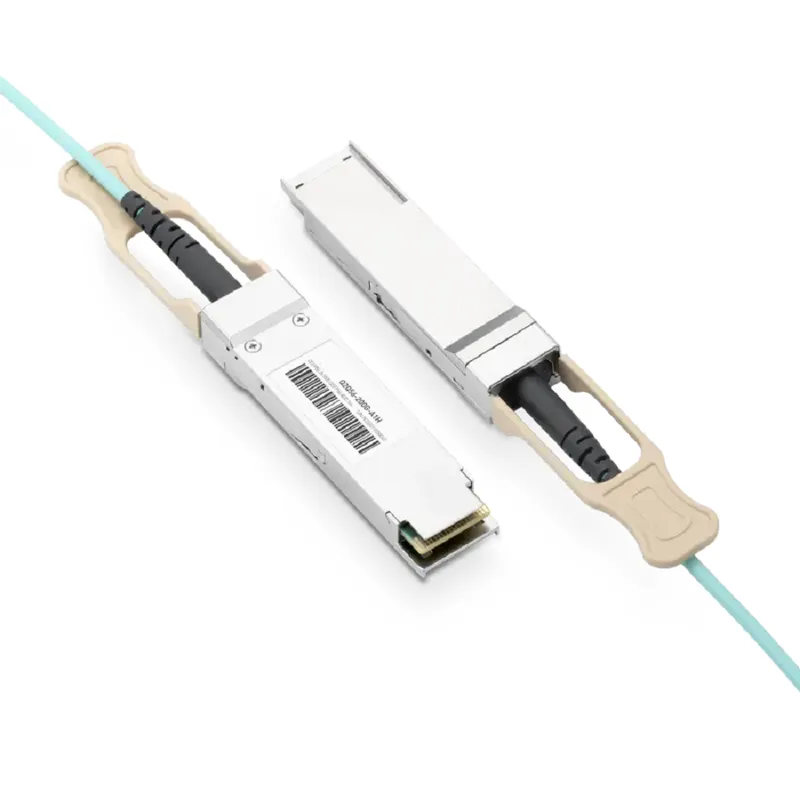 NVIDIA/Mellanox MFS1S50-V015E Compatible AOC 15m (49ft) Ethernet 200GbE to 2x100GbE QSFP56 Active Optical Splitter Cable SFPS