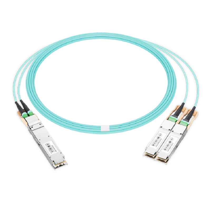 NVIDIA/Mellanox MFA7U10-H020 Compatible AOC 20m (66ft) 400Gb/s OSFP to 2x200Gb/s QSFP56 InfiniBand HDR Active Optical Splitter Cable (Finned Top, 850nm, MMF, LSZH) SFPS