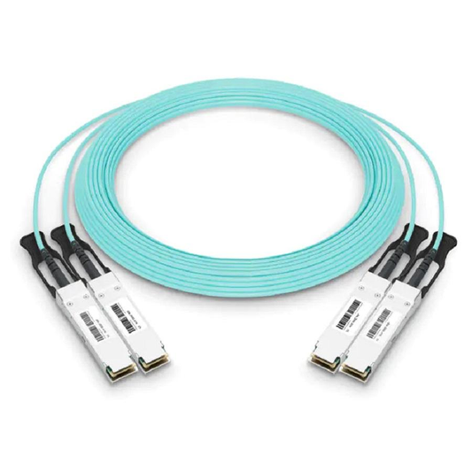 NVIDIA/Mellanox MFS1S90-H015E Compatible AOC 15m (49ft) 2x200G QSFP56 InfiniBand HDR to 2xQSFP56 InfiniBand HDR Active Optical Cross Connect Splitter H-Cable (850nm , MMF) SFPS