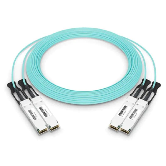 NVIDIA/Mellanox MFS1S90-H030E Compatible AOC 30m (98ft) 2x200G QSFP56 InfiniBand HDR to 2xQSFP56 InfiniBand HDR Active Optical Cross Connect Splitter H-Cable (850nm , MMF) SFPS