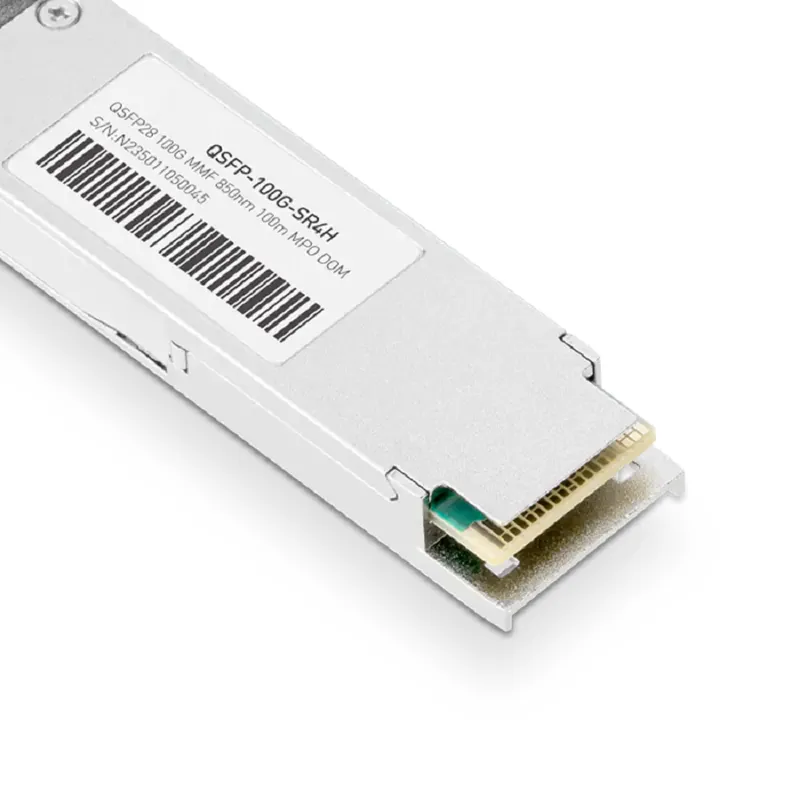 Mellanox MMA1B00-E100 Compatible 100GBASE-SR4H QSFP28 850nm 70m (OM3)/100m (OM4) DOM MPO/MTP-12 InfiniBand EDR Transceiver Module for MMF, MCX556A-ECAT, MCX653106A-HDAT SFPS