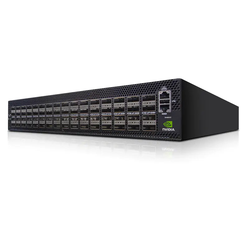 NVIDIA MSN4600-CS2FC Spectrum-3 based 100GbE 2U Open Ethernet Switch with Cumulus Linux, 64 QSFP28 ports, 2 Power Supplies (AC), x86 CPU, standard depth, P2C airflow, Rail Kit, with 1-year Service SFPS
