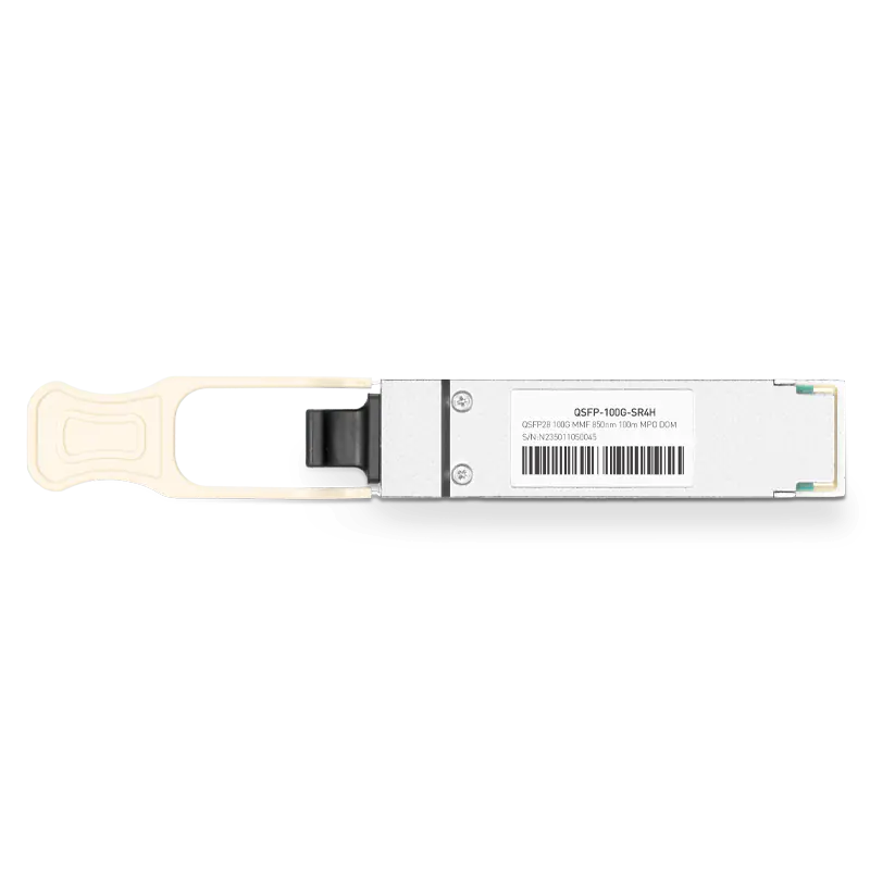 Mellanox MMA1B00-E100 Compatible 100GBASE-SR4H QSFP28 850nm 70m (OM3)/100m (OM4) DOM MPO/MTP-12 InfiniBand EDR Transceiver Module for MMF, MCX556A-ECAT, MCX653106A-HDAT SFPS