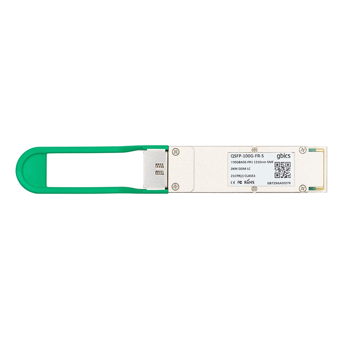 100GBASE - FR4 Codable QSFP28 Single Lambda 1310nm 2km DOM Duplex LC SMF Optical Transceiver Module - Fyber Optix