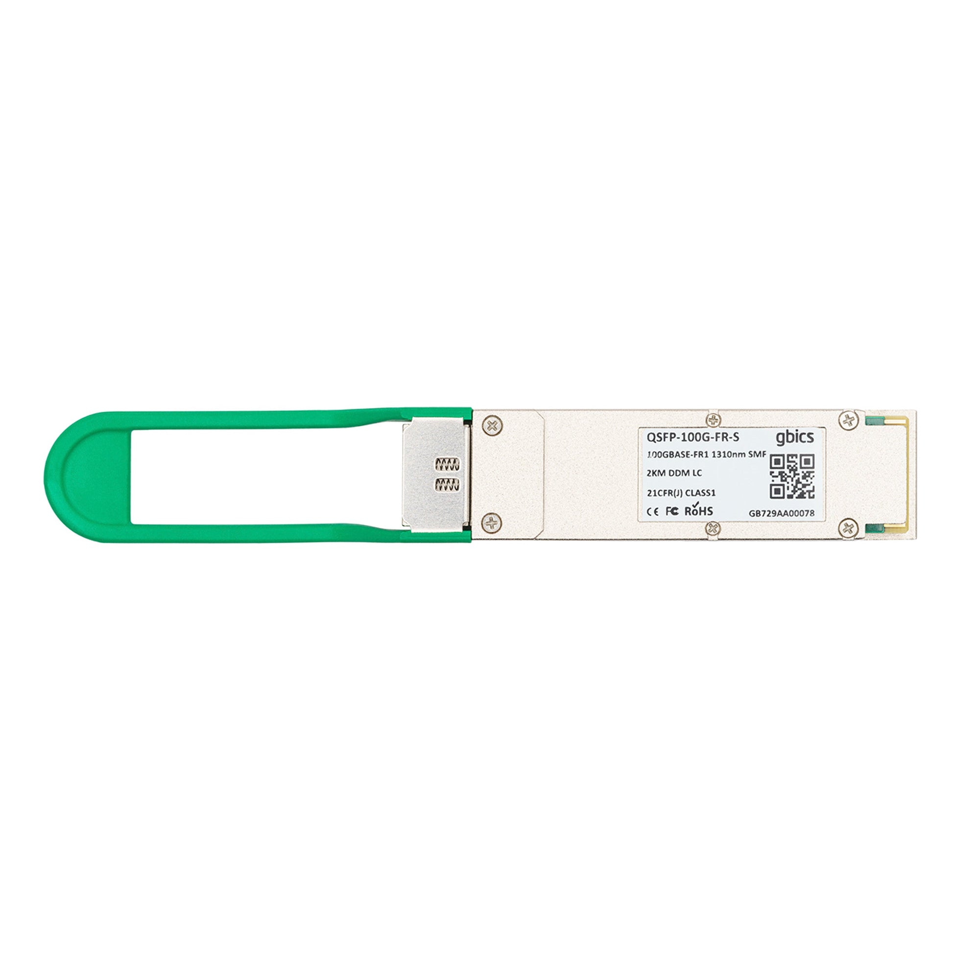 100GBASE - FR4 Codable QSFP28 Single Lambda 1310nm 2km DOM Duplex LC SMF Optical Transceiver Module - Fyber Optix