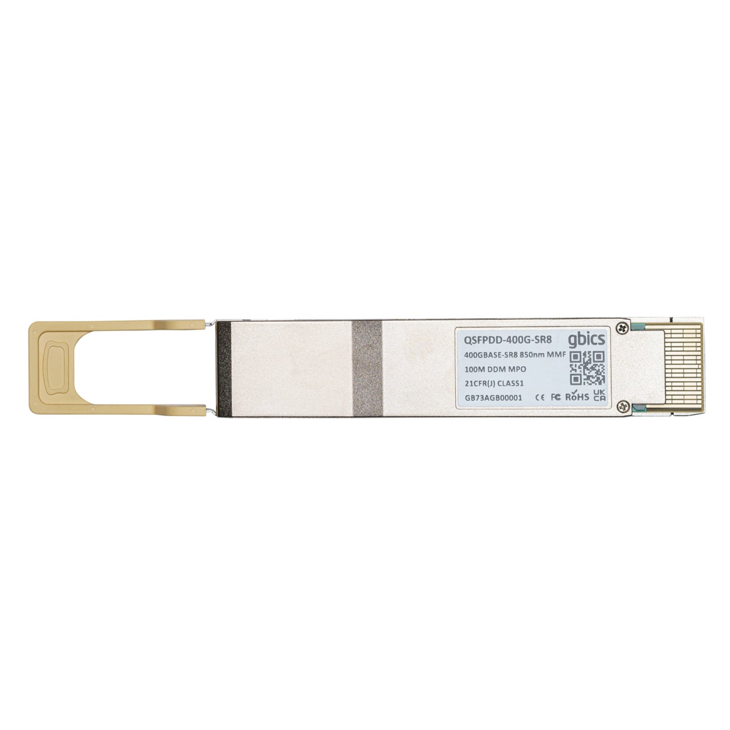 FN-TRAN-QSFPDD-SR8 Fortinet Compatible 400GBASE-SR8 QSFP-DD PAM4 850nm 100m DOM MTP/MPO-16 APC MMF Transceiver Module